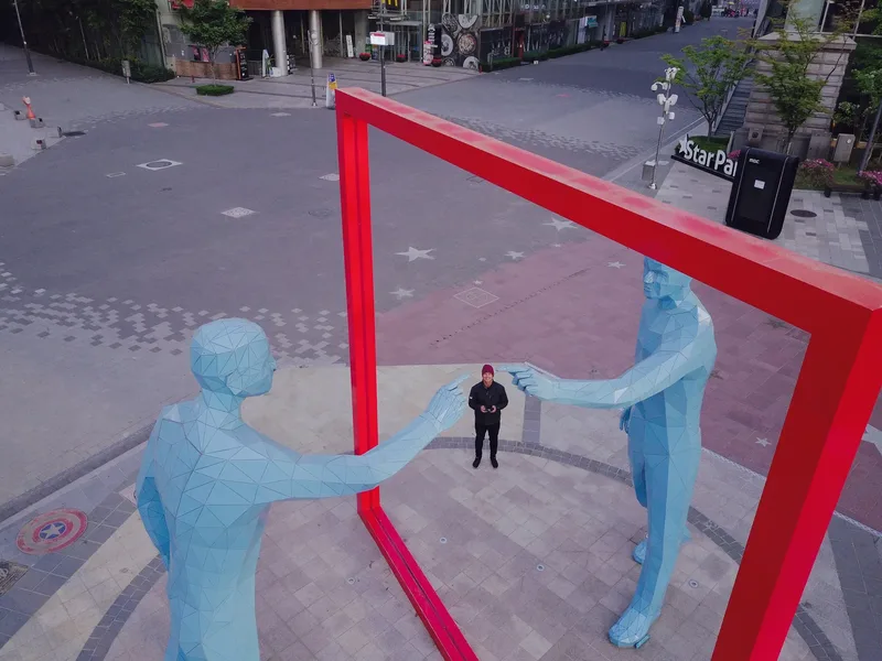 Aerial drone photography in Seoul, South Korea