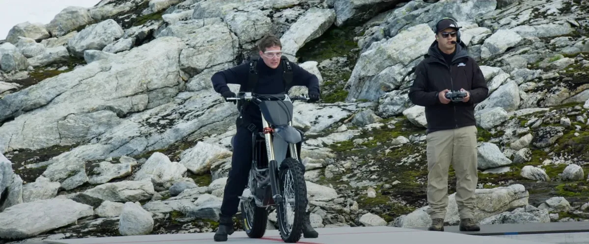 Aidan Kelly drone pilot on the set of Mission: Impossible in Norway